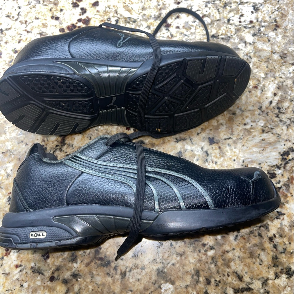 Puma‎ Women's Black Leather Steel Toe Work Shoes Static-Dissipative. Sz. 8. MINT